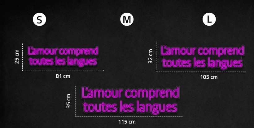 Néon L’amour comprend toutes les langues