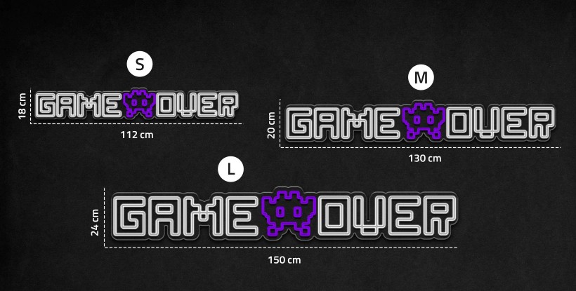 Neón led Game Over