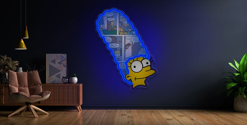 Néon inspiré de Marge Simpson