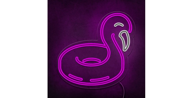 Neon salvavidas flamingo