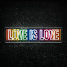 Neon Love is Love plexiglas imprimé