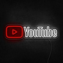 Néon logo Youtube