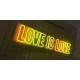 Neon Love is Love metacrilato impreso