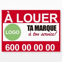 Affiche immobilière "À Louer2" personnalisable