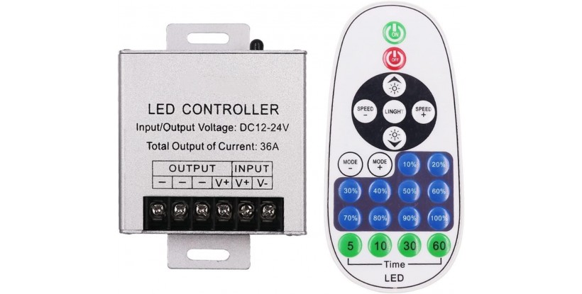 dimmer potente para tira monocolor 12/24V 18A