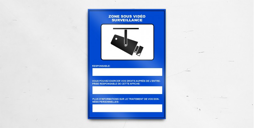 Cartel Zona Videovigilada Homologado