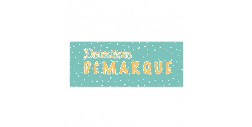 Affiche Seconde Vente Confettis Turquoise