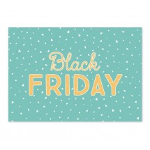 Affiche black friday Confettis Turquoise