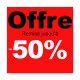 Cartel rebajas Ofertas -50%