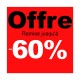 Cartel rebajas Ofertas -60%