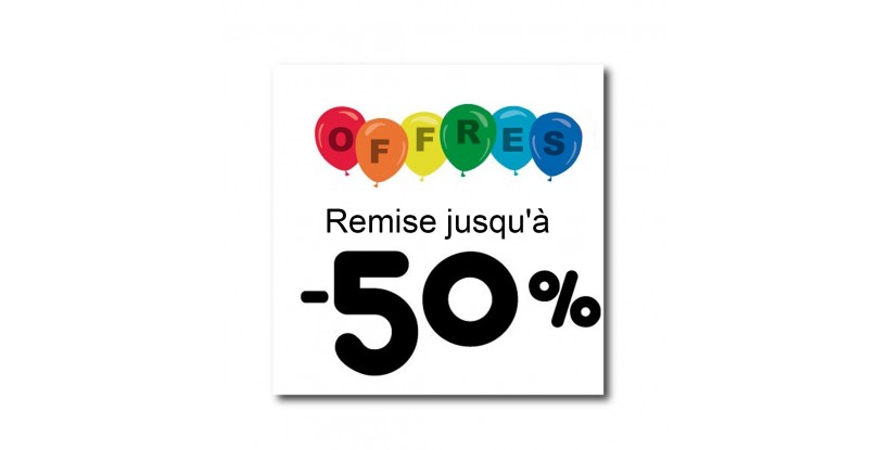 Cartel ofertas -50% globitos