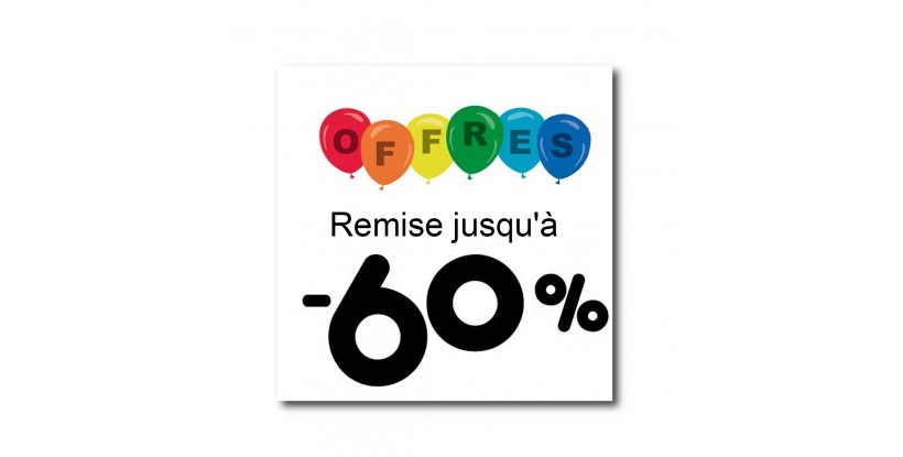 Cartel ofertas -60% globitos