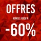 Cartel ofertas -60% triángulos