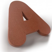 Lettres imitation acier corten