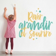 Vinyle pour enfants Rêver, Grandir, Et Sourire