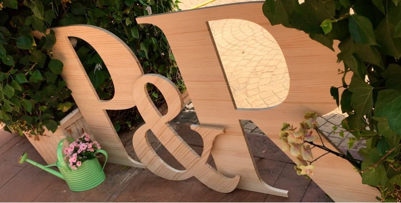 Lettres en bois de mariage