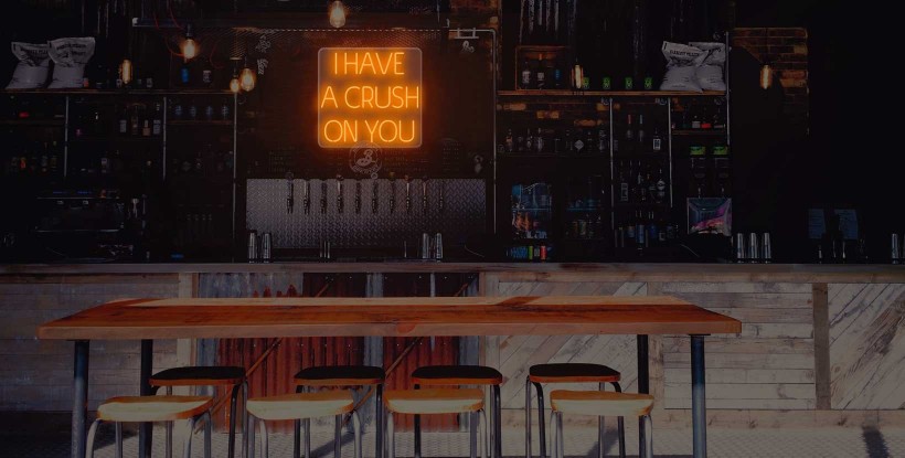 Neón lettres I HAVE A CRUSH ON YOU