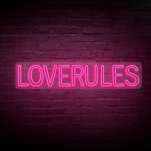 Neón lettres LOVERULES