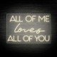 Néon de mariage ALL OF ME LOVES ALL OF YOU